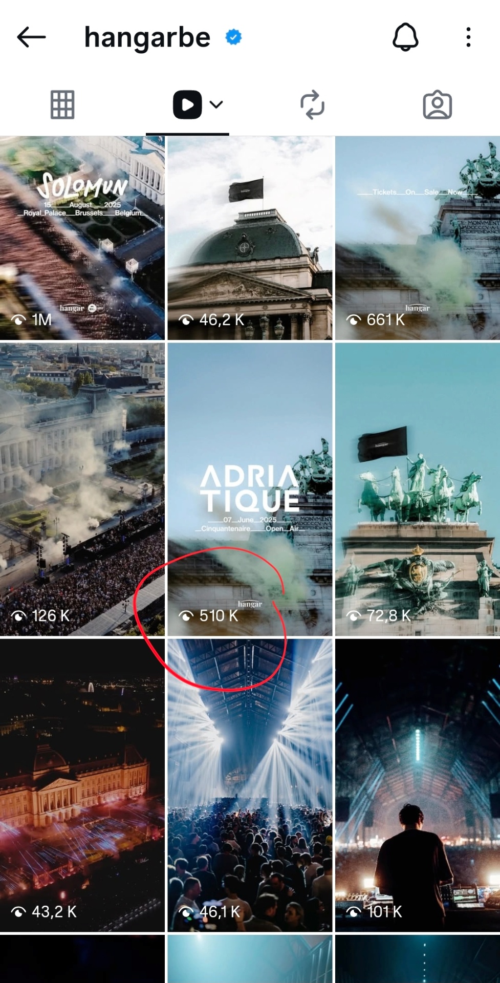 Captures de vidéos Hangar autour du Palais Royal et du Cinquantenaire